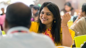 Shell employees during lunch