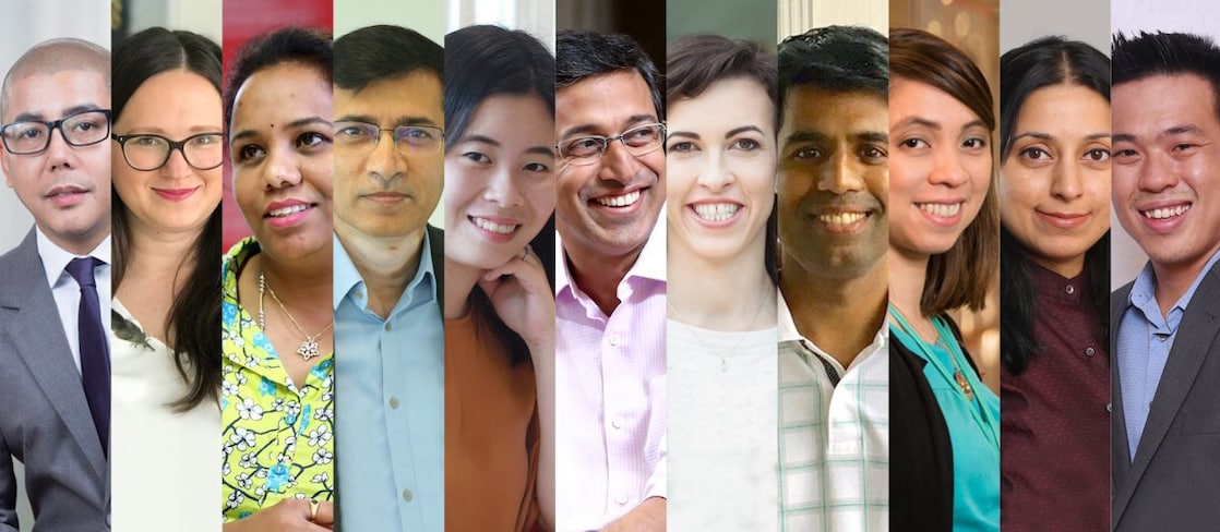 Employees in discussion