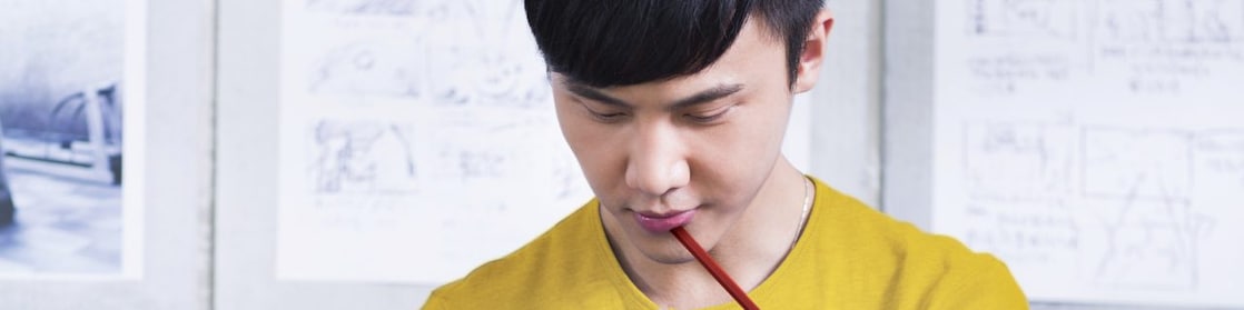 Young man working in the office