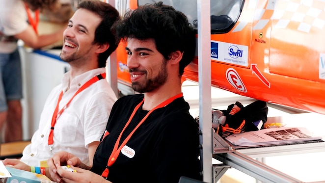 The Augustine, race #307, a battery electric Prototype vehicle competing for team Augustine from France in the paddock during day two of Shell Make the Future Live, Friday, May 26, 2017 in London.