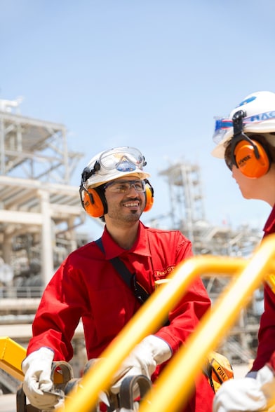 Qatari male at work in refinery