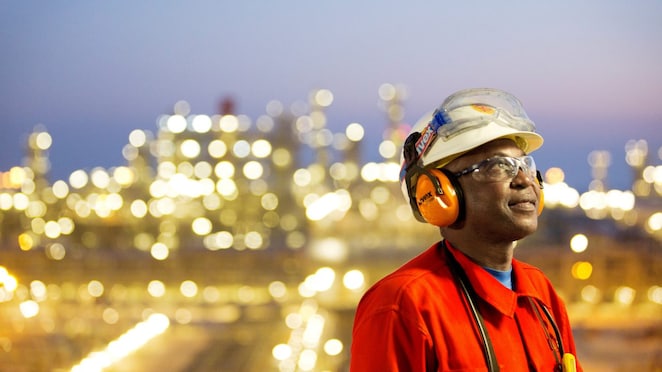 Employee at GTL plant