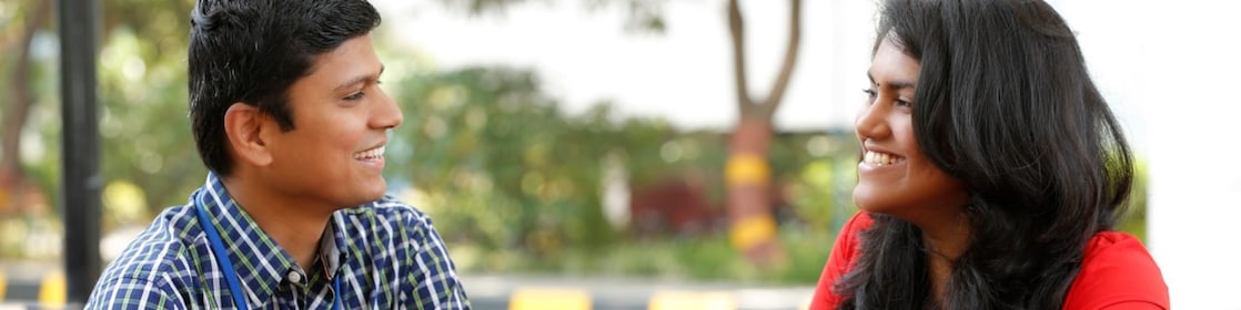 Shell Graduate Mounika having a discussion with her mentee Krishna