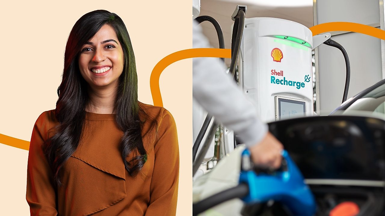 Young female Shell employee smiling