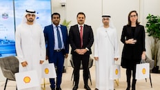 From left: Ahmed Almarzooqi - Business & Economics Content Creator;  Sujit Gopalan - Head of Oil & Gas Business Development, AHI Carrier; Ali Al-Janabi - Country Chairman of Shell Group of Companies, UAE & Iraq; Ali Al Hashemi - Director of Science & Technology Policies & Programs, UAE Ministry of Industry & Advanced Technology; Neslihan Aydagul - Managing Director, The Business Year.